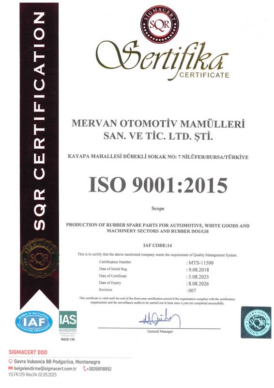ISO 9001 Belgesi
